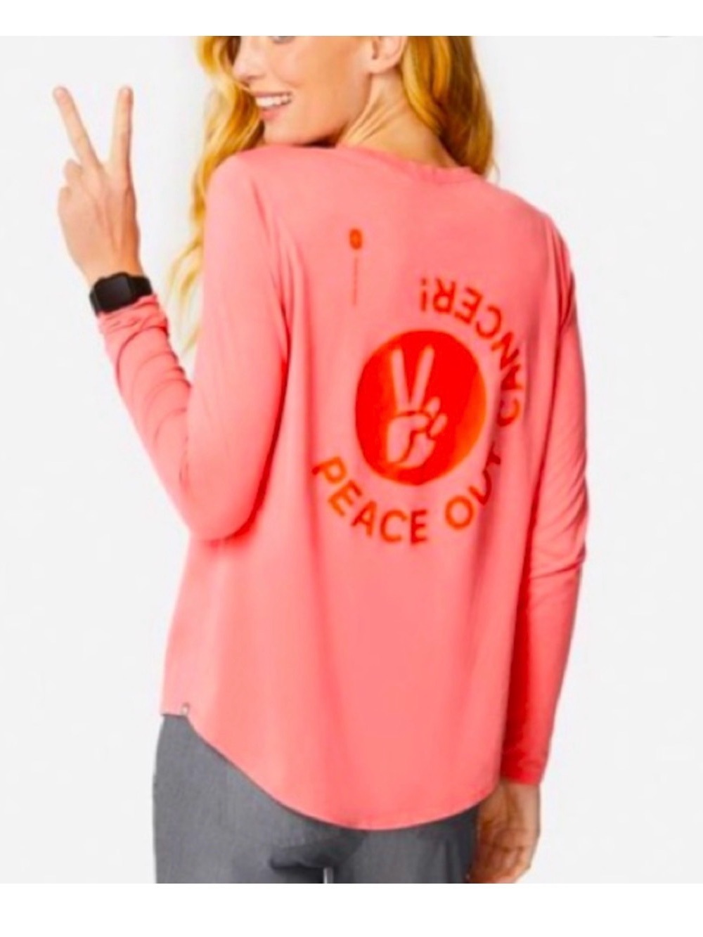 FIGS LIMITED EDITION Coral Relaxed Long Sleeve Underscrub